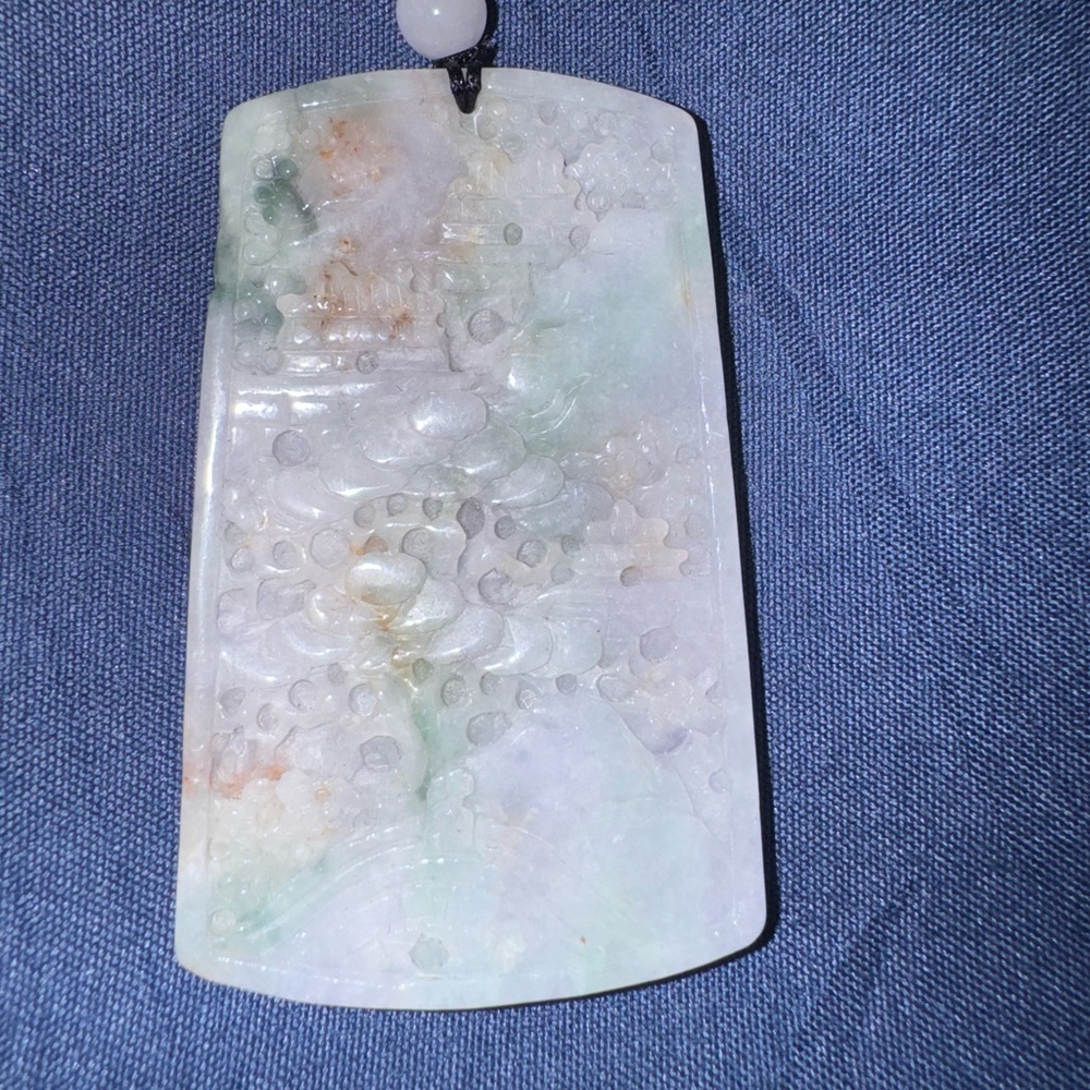 Intricate Jade Pendant Landscape Design